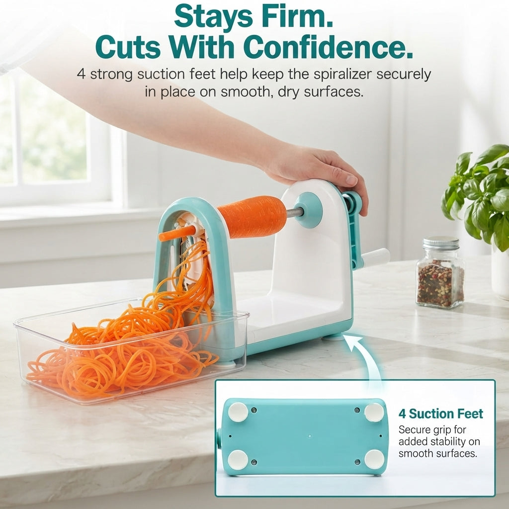 5-Blade Vegetable Spiralizer – Zucchini Noodle Maker for Veggie Pasta, Salads & Meal Prep