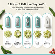5-Blade Vegetable Spiralizer – Zucchini Noodle Maker for Veggie Pasta, Salads & Meal Prep