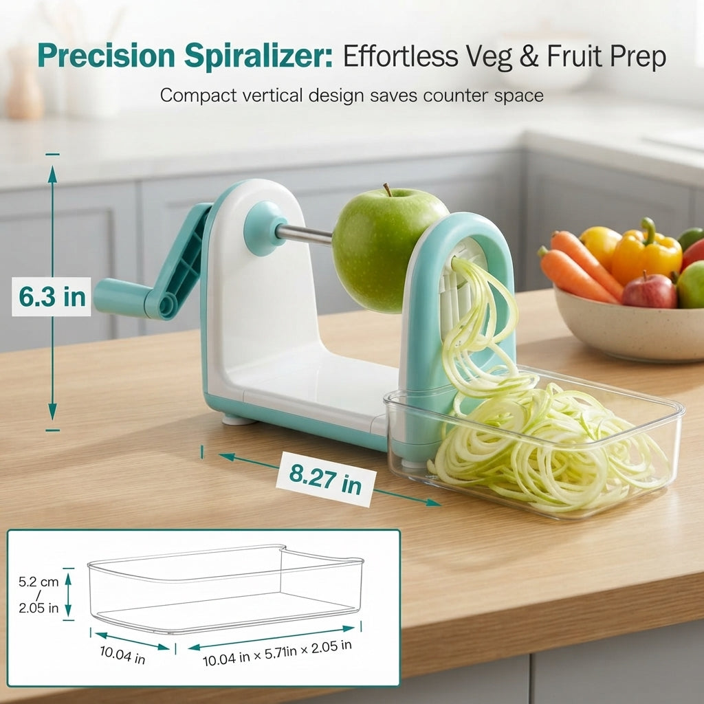 5-Blade Vegetable Spiralizer – Zucchini Noodle Maker for Veggie Pasta, Salads & Meal Prep
