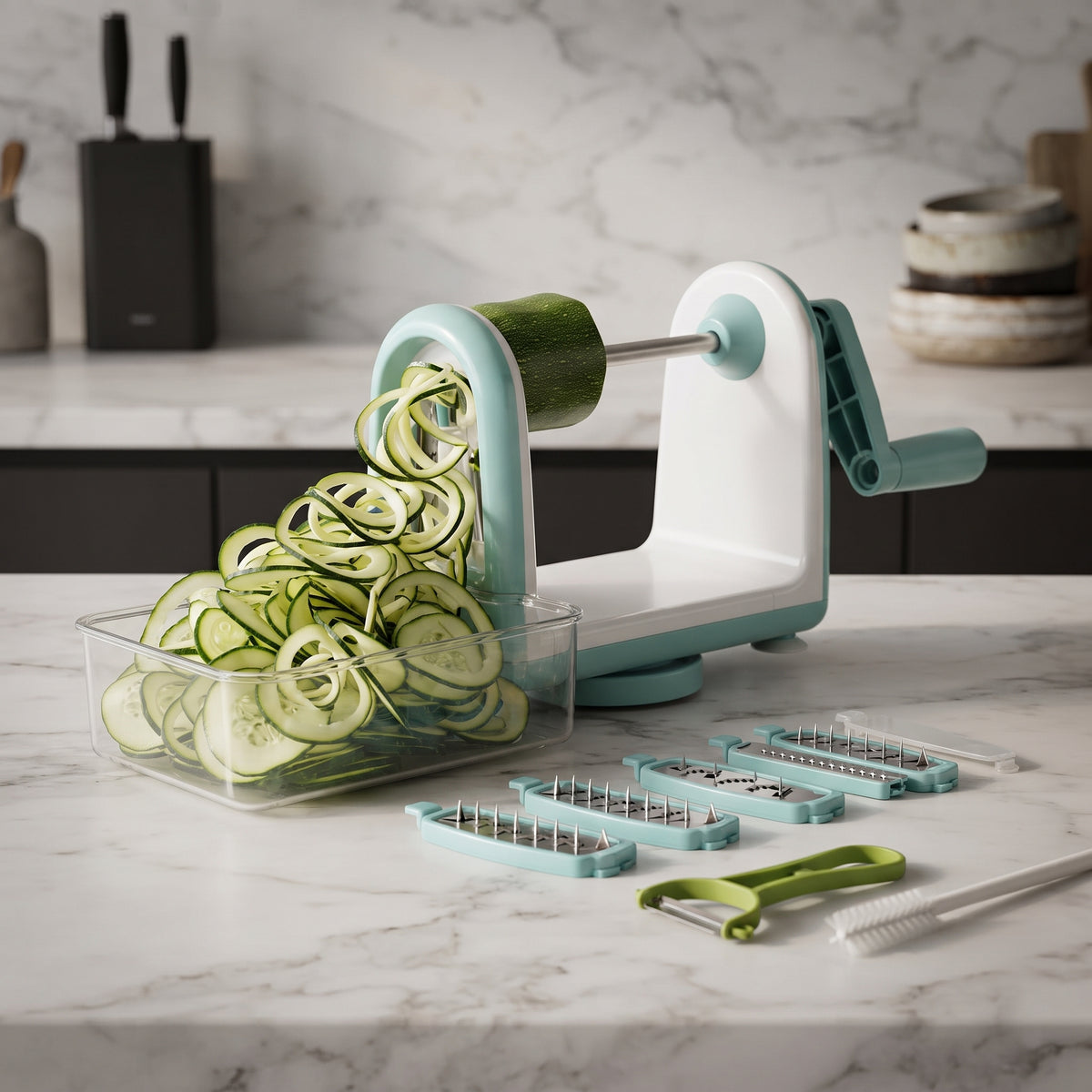 5-Blade Vegetable Spiralizer – Zucchini Noodle Maker for Veggie Pasta, Salads & Meal Prep
