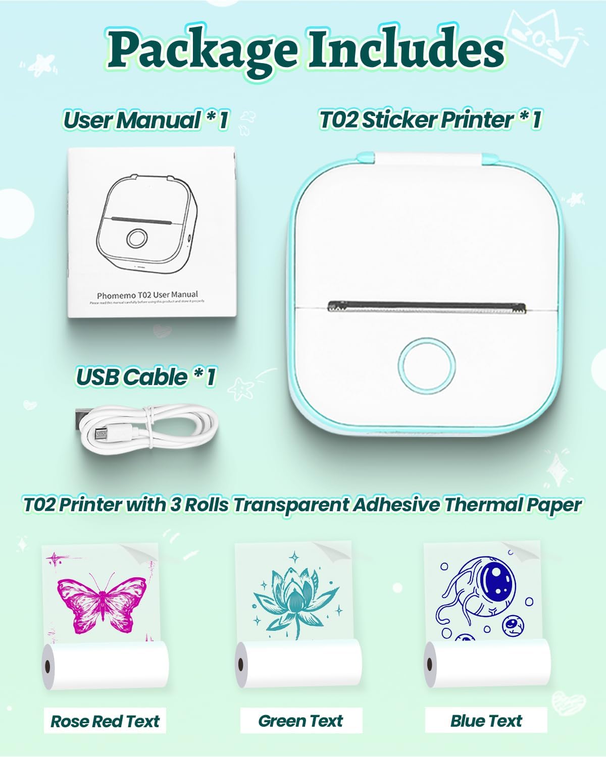 Mini Sticker Printer – Portable Thermal Printer | ZeeGlowNest