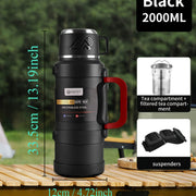 Insulated Stainless Steel Water Bottle with Handle – Multiple Sizes