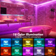 Rechargeable Shower Light – 16-Color Ocean Wave Projector