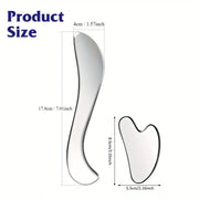3-piece finely crafted stainless steel gua sha tool set, smooth texture, for full-body scraping, detoxification, and wellness
