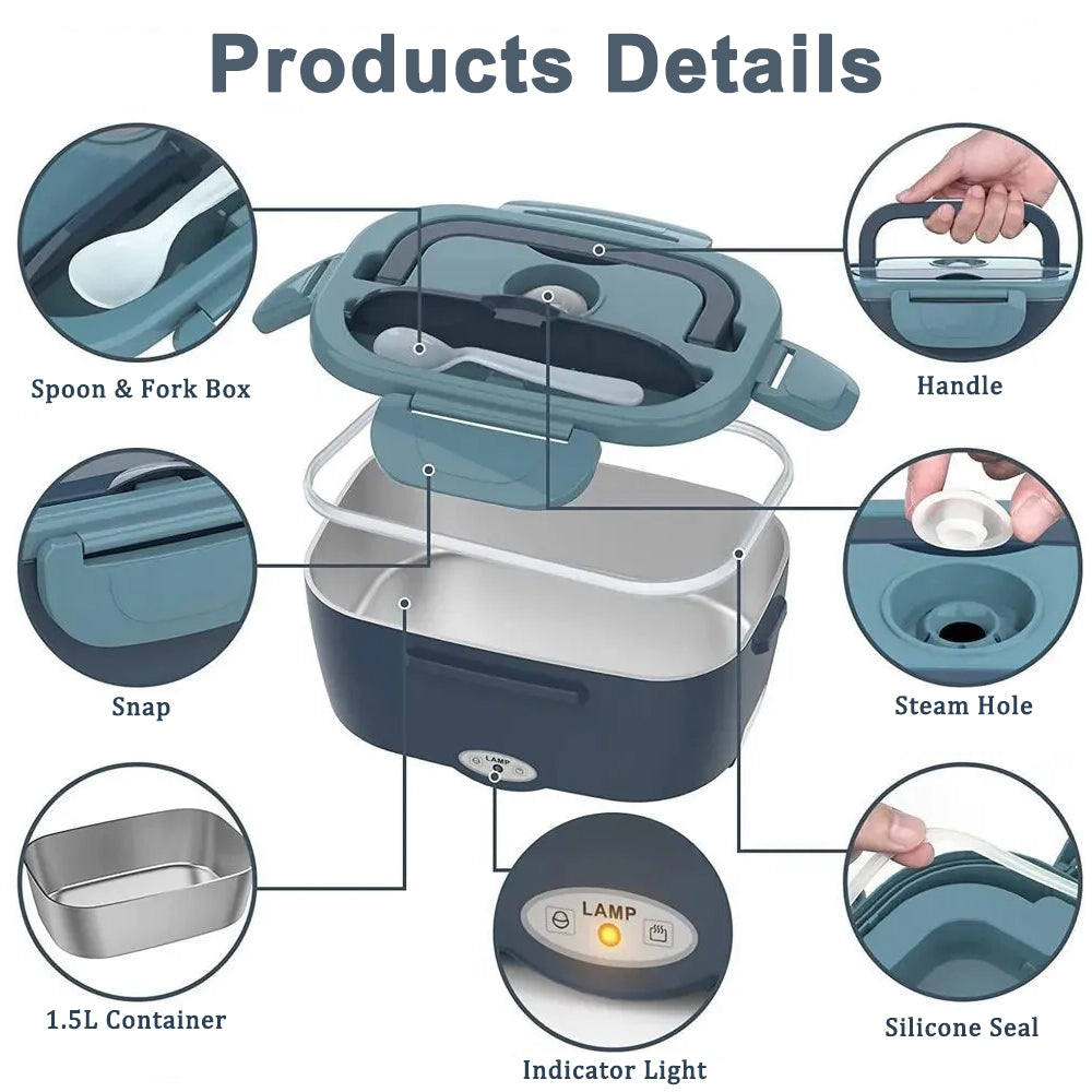 Original Portable Electric Lunch Box – Stainless Steel Food Heater