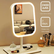 Portable LED Makeup Mirror with Rechargeable Battery