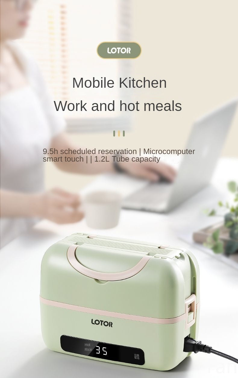 Original Portable Electric Lunch Box 1.2L – Smart Timer Thermal Steamer