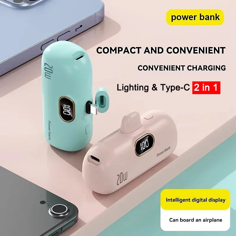 Mini Power Bank 10000mAh PowerBank Fast Charging Portable Charger for IPhone 17 16 15 14 Xiaomi Samsung Poco External Battery