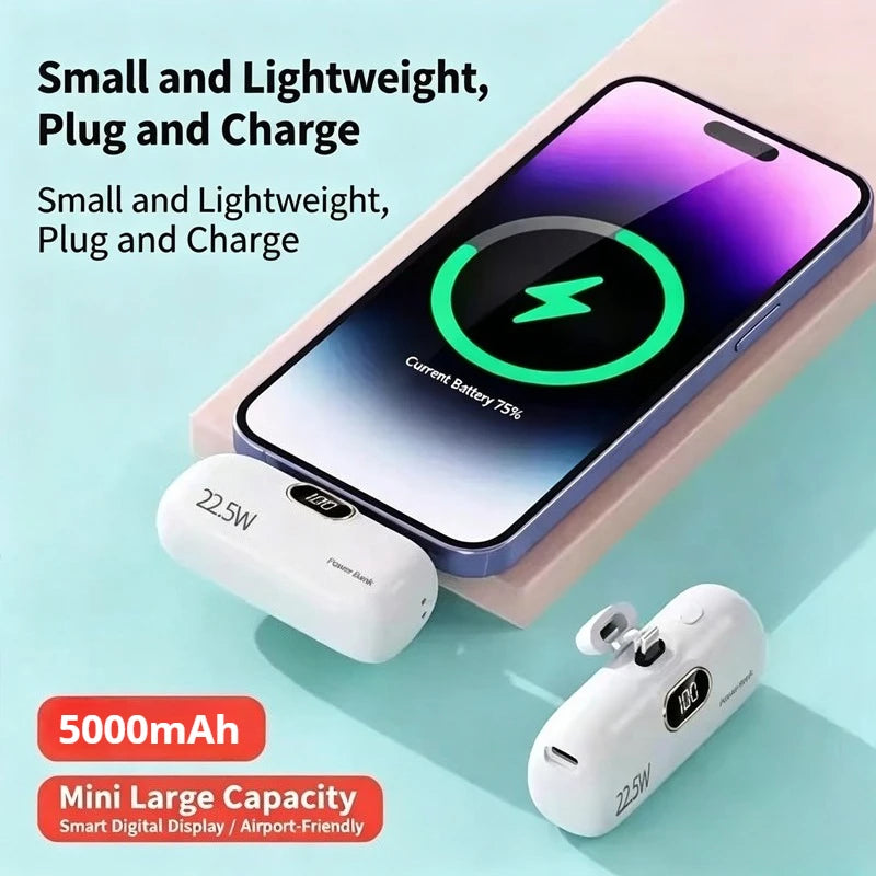 Mini Power Bank 10000mAh PowerBank Fast Charging Portable Charger for IPhone 17 16 15 14 Xiaomi Samsung Poco External Battery