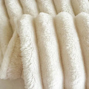 250GSM Ultra Soft & Warm Fluffy Throw Blanket - Cozy Bed Blanket for Winter, Decorative Striped Design Perfect for Nap, Sleep