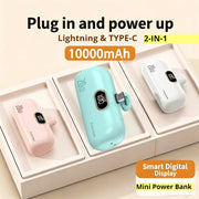 Mini Power Bank 10000mAh PowerBank Fast Charging Portable Charger for IPhone 17 16 15 14 Xiaomi Samsung Poco External Battery