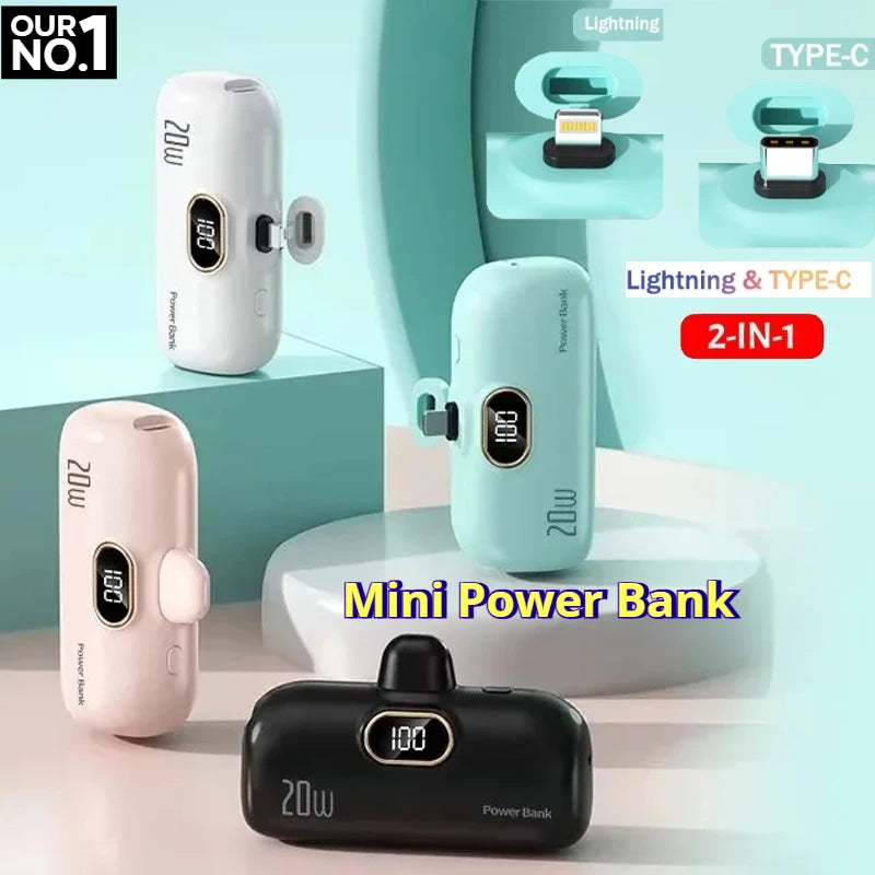 Mini Power Bank 10000mAh PowerBank Fast Charging Portable Charger for IPhone 17 16 15 14 Xiaomi Samsung Poco External Battery