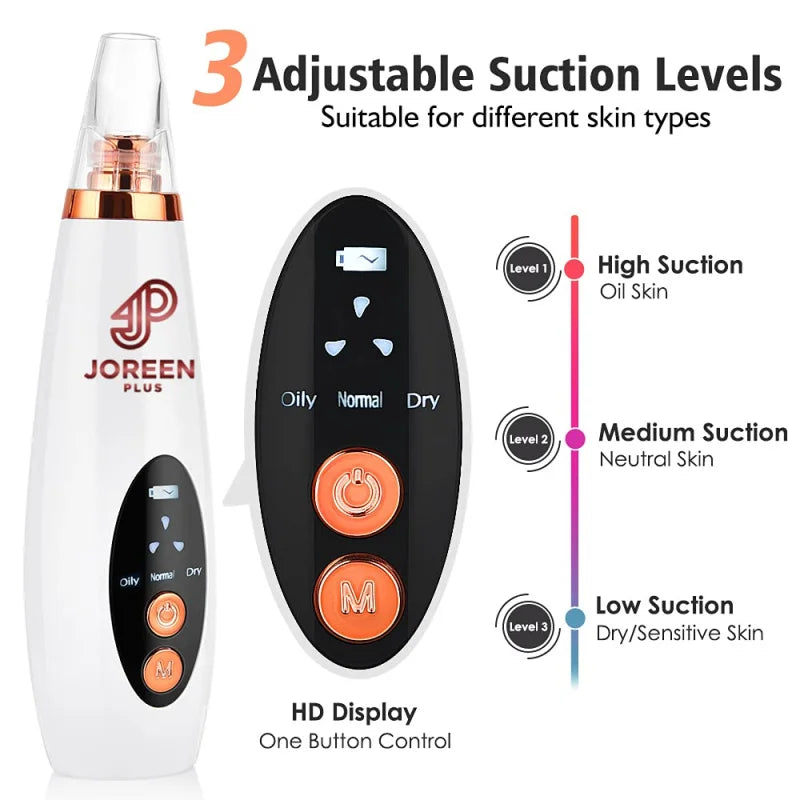 Blackhead Remover Pore Vacuum - JOREEN PLUS (Update)Electric Blackhead Remover Tool Acne Extractor Facial Cleansing Tool Kit,Sui