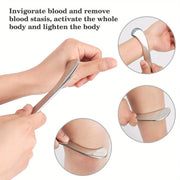 3-piece finely crafted stainless steel gua sha tool set, smooth texture, for full-body scraping, detoxification, and wellness