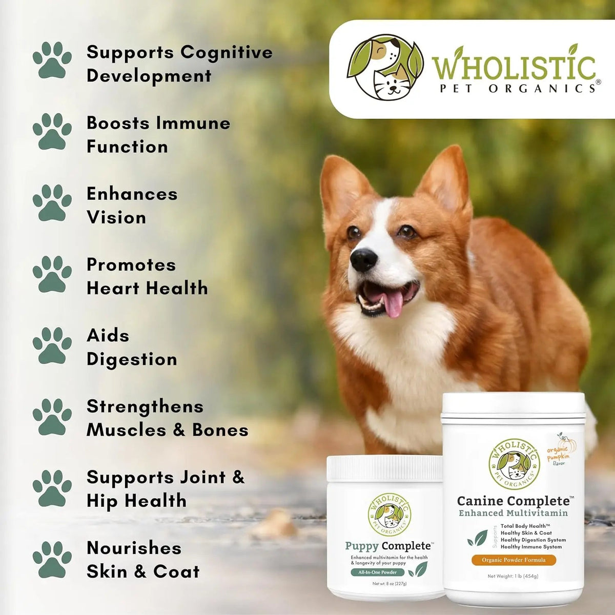 Canine Complete Dog Multivitamin Powder – Wholistic Pet Organics