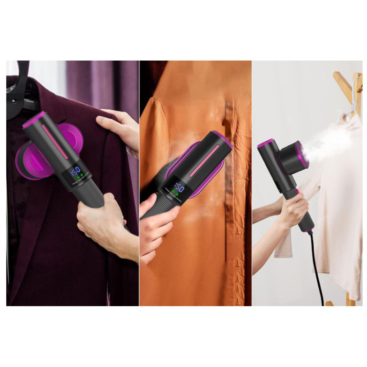 2-in-1 Handheld Garment Steamer & Iron – Portable Travel Steamer